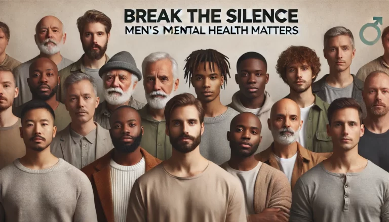 A-diverse-group-of-men-of-different-ages-and-ethnicities-standing-together-looking-supportive-and-strong.-The-background-features-a-calming-neutral